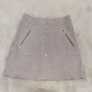 Stylish Beige Suede Skirt